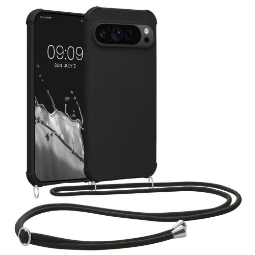Husa cu jnur Google Pixel 9/Pixel 9 Pro, Negru, Silicon, KWM000020PY001C