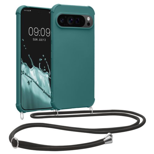 Husa cu jnur Google Pixel 9/Pixel 9 Pro, Verde, Silicon, KWM000020PY005C