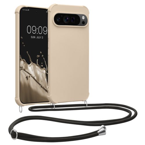 Husa cu jnur Google Pixel 9 Pro XL, Crem, Silicon, KWM000020PZ002C