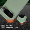 Husa cu jnur Google Pixel 9 Pro XL, Verde deschis, Silicon, KWM000020PZ003C