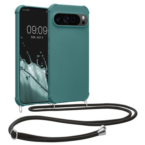 Husa cu jnur Google Pixel 9 Pro XL, Verde, Silicon, KWM000020PZ005C
