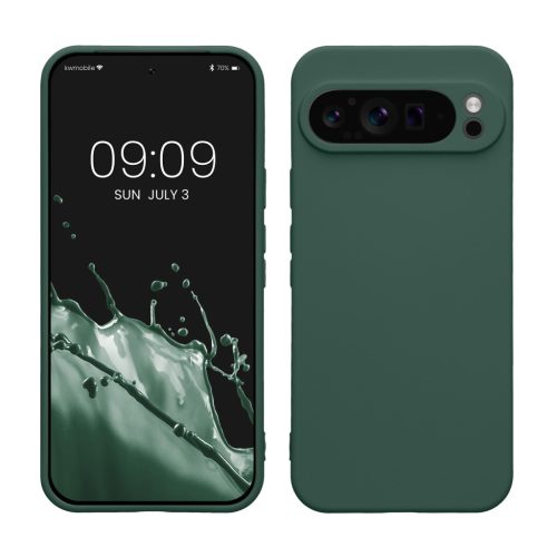 Husa Google Pixel 9 Pro XL, Verde inchis, Silicon, KWM000020QB002C