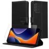 Set Husa si Folie de protectie Samsung Galaxy A52/Galaxy A52 5G/Galaxy A52s 5G, Negru, Piele ecologica/Silicon, KWM000021UP001C