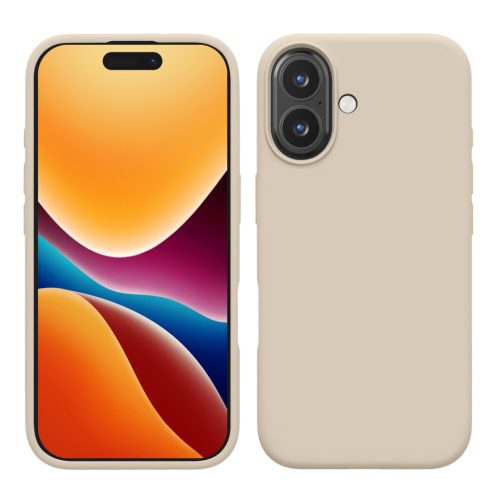 Husa Apple iPhone 16, Crem, Silicon, KWM000022TU010C