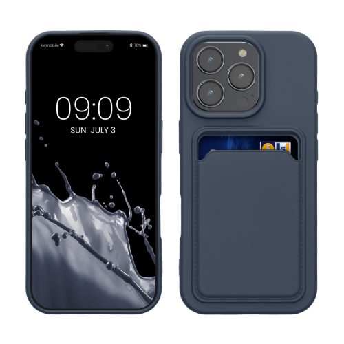 Husa Apple iPhone 16 Pro, Albastru inchis, Silicon, KWM000022UH004C
