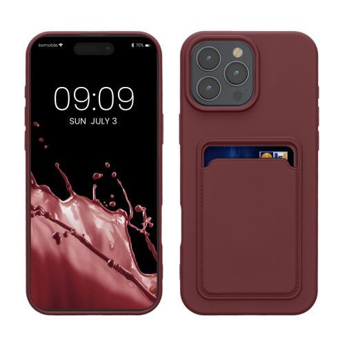 Husa Apple iPhone 16 Pro Max, Rosu inchis, Silicon, KWM000022UI006C