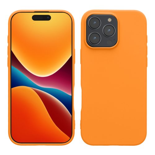 Husa Apple iPhone 16 Pro Max, Portocaliu, Silicon, KWM000022UL001C