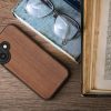 Husa Apple iPhone 16, Maro, Lemn/Silicon, KWM000022UP001C