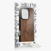 Husa Apple iPhone 16 Pro, Maro, Lemn/Silicon, KWM000022UT001C