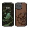 Husa Apple iPhone 16 Pro Max, Maro, Lemn/Silicon, KWM000022UU001C