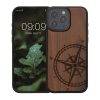 Husa Apple iPhone 16 Pro Max, Maro, Lemn/Silicon, KWM000022UU001C