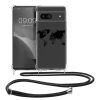 Husa cu jnur Google Pixel 8a, Transparent/Negru, Silicon, KWM000020KX004C