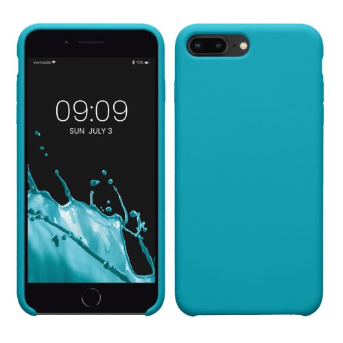 Husa Apple iPhone 8 Plus/iPhone 7 Plus, Albastru deschis, Silicon, KWM0000087L103C