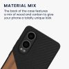 Husa OnePlus Nord CE4 Lite, Maro/Negru, Lemn/Silicon, KWM000022UX001C