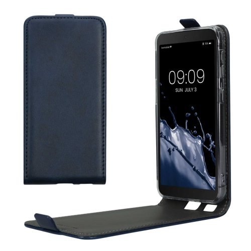 Husa Samsung Galaxy Xcover 5, Albastru inchis, Piele ecologica/Silicon, KWM000012NW002C