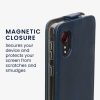 Husa Samsung Galaxy Xcover 5, Albastru inchis, Piele ecologica/Silicon, KWM000012NW002C