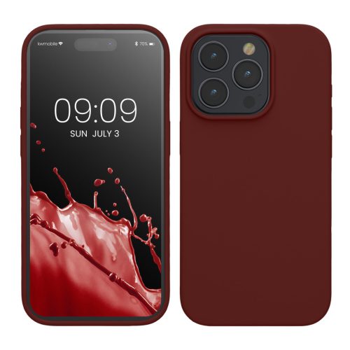 Husa Apple iPhone 15 Pro, Rosu inchis, Silicon, KWM000020CC040C