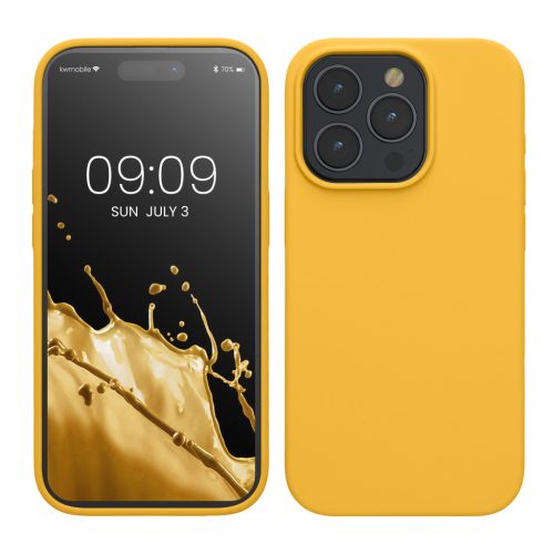 Husa Apple iPhone 15 Pro, Galben, Silicon, KWM000020CC042C