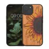 Husa Apple iPhone 15, Multicolor, Lemn/Silicon, KWM000020EG004C