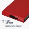 Husa Samsung Galaxy A55 5G, Rosu, Piele ecologica/Silicon, KWM000021OP003C