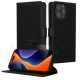 Set Husa si Folie de protectie Apple iPhone 15 Pro, Negru, Piele ecologica/Silicon, KWM000022VC001C