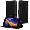 Set Husa si Folie de protectie Apple iPhone SE (2022)/iPhone SE (2020)/iPhone 8, Negru, Piele ecologica/Silicon, KWM000022VE001C