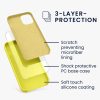 Husa Apple iPhone 12 Mini, Galben, Silicon, KWM000011JO070C