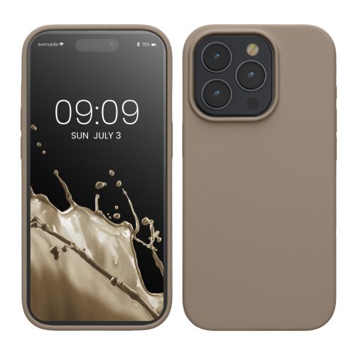 Husa Apple iPhone 15 Pro, Bej, Silicon, KWM000020CC047C