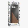 Husa OnePlus Nord 4, Maro/Negru, Lemn/Silicon, KWM000022VK001C