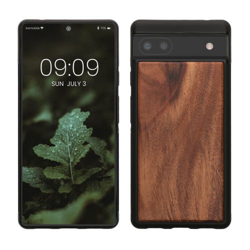 Husa Google Pixel 6a, Maro, Lemn/Silicon, KWM000015MB003C