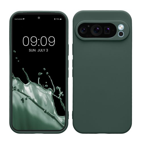Husa Google Pixel 9 Pro, Verde inchis, Silicon, KWM000020PH013C