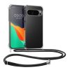 Husa cu jnur Google Pixel 9 Pro XL, Transparent/Negru, Silicon, KWM000020QP001C