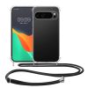 Husa cu jnur Google Pixel 9 Pro XL, Transparent/Negru, Silicon, KWM000020QP001C