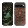 Husa Google Pixel 9 Pro XL, Maro, Lemn/Silicon, KWM000020QT003C