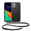 Husa cu jnur Nokia G42 5G, Transparent/Negru, Silicon, KWM000021WN001C