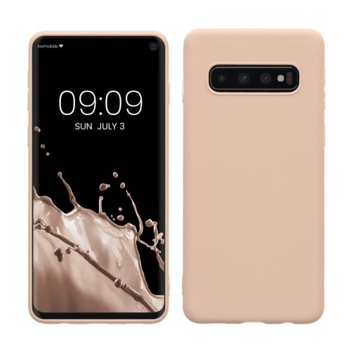 Husa Samsung Galaxy S10, Crem, Silicon, KWM000009MS015C