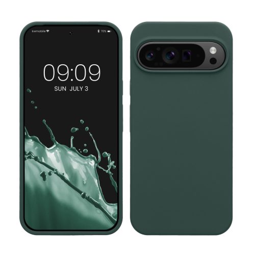 Husa Google Pixel 9 Pro XL, Verde inchis, Silicon, KWM000020PV026C
