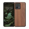 Husa Motorola Moto G84, Maro, Lemn/Silicon, KWM000022VT001C