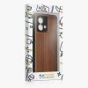 Husa Motorola Moto G84, Maro, Lemn/Silicon, KWM000022VT001C