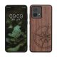 Husa Motorola Moto G84, Maro, Lemn/Silicon, KWM000022VU001C