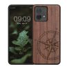Husa Motorola Moto G84, Maro, Lemn/Silicon, KWM000022VU001C