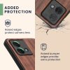 Husa Motorola Moto G84, Maro, Lemn/Silicon, KWM000022VU001C
