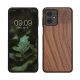 Husa Motorola Moto G54, Maro, Lemn/Silicon, KWM000022VV001C