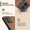 Husa Motorola Moto G54, Maro, Lemn/Silicon, KWM000022VW001C