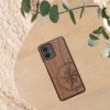 Husa Motorola Moto G54, Maro, Lemn/Silicon, KWM000022VW001C