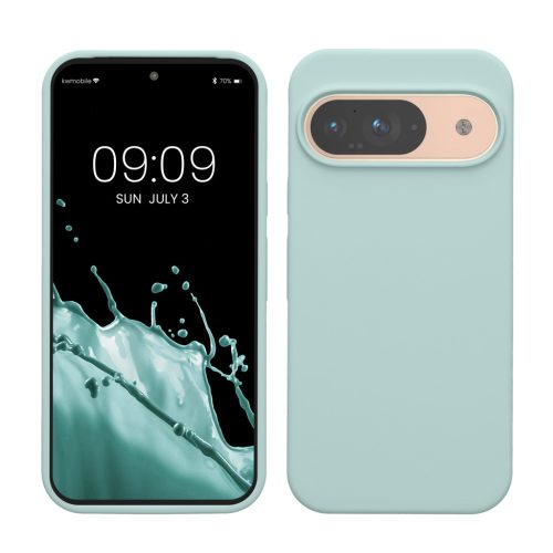 Husa Google Pixel 9/Pixel 9 Pro, Verde deschis, Silicon, KWM000020PI032C