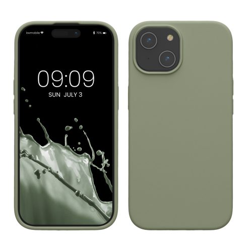 Husa Apple iPhone 15, Verde deschis, Silicon, KWM000020CA019C