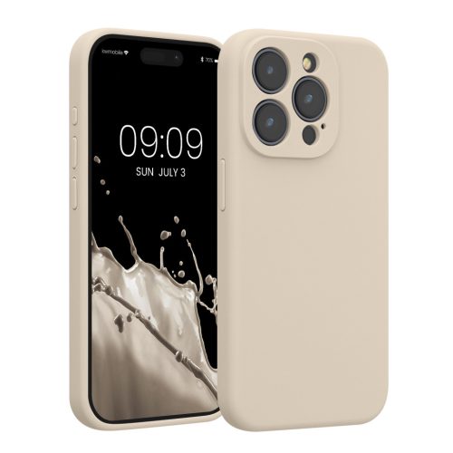 Husa Apple iPhone 15 Pro, Crem, Silicon, KWM000022OM013C