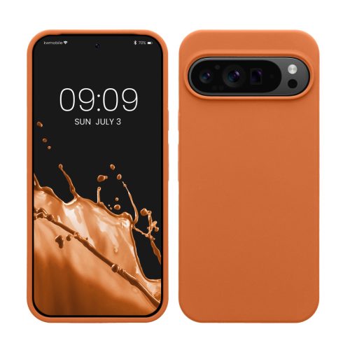 Husa Google Pixel 9 Pro XL, Portocaliu, Silicon, KWM000020PV044C