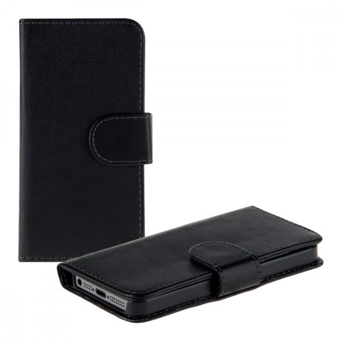 Husa Apple iPhone 5 / iPhone 5s / iPhone SE, Piele ecologica, Negru, 12261.01